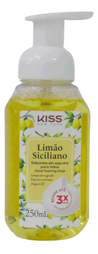 Sabonete Em Espuma Para Mãos Limão Siciliano Kiss Ny 250ml