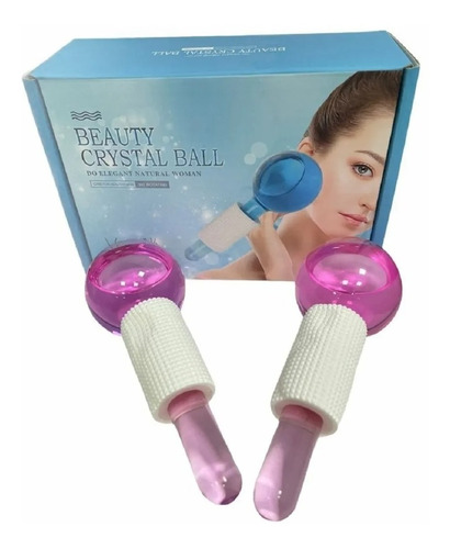 Bolas Masaje Facial Bolas Cristal Frio Masaje 