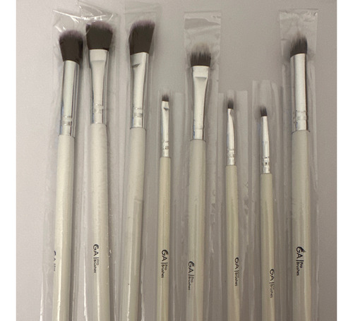 Set De 8 Pinceles Para Makeup Ojos Pelo Mixto