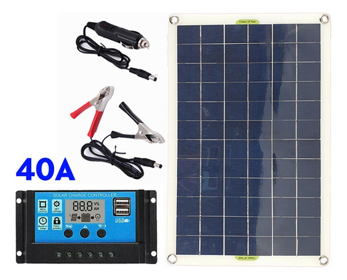 40a Lcd Controller 100w Panel Solar 12v Cargador De Batería