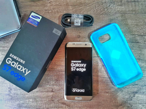 Samsung S7 Edge 32gb / Gris Plata + Funda + Caja + Hidrogel