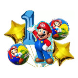 Kit De Globos Super Mario Bros Numero Decoracion Cumpleaños