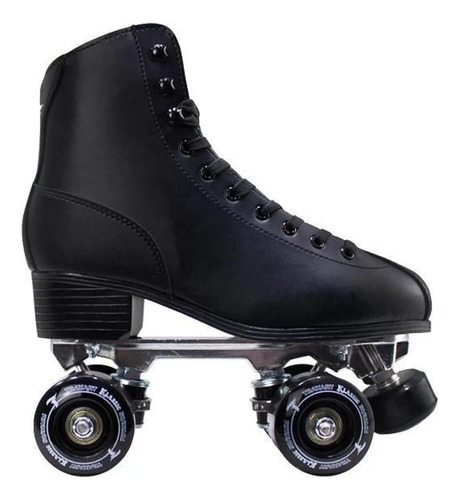 Patins Quad Traxart Klassic Preto 4 Rodas Freio Regulavel  