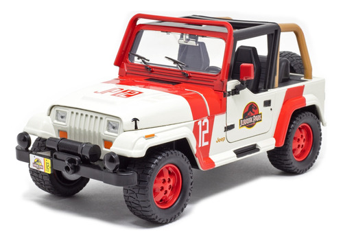 Miniatura De Carro Jeep Wrangler Jurassic Park 1/24 Jada