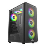 Gabinete Case Atx Iceberg Flow E Negro 4 Ventiladores Argb