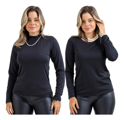 Kit 2 Blusa Básica Térmica Peluciadas Quentinha 603.610m