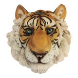 Figura Cabeza De Tigre De Bengala Para Pared En Resina