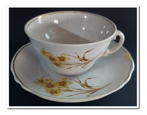 Taza Te + Plato Chileware Linea Flores