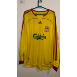 Camiseta Liverpool 2006/07 Gerrard adidas Manga Larga Fútbol