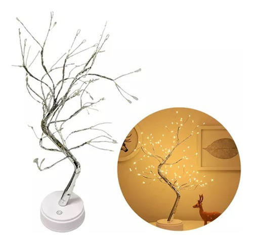 Lampara Arbol Bonsai Led Calido 50 Cm Escritorio Decoracion