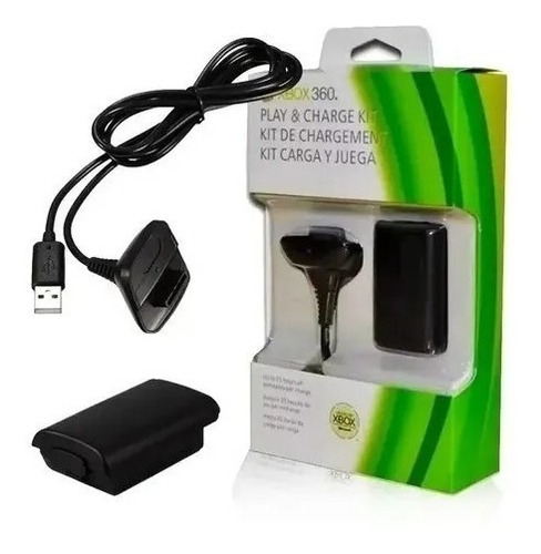 Kit Carregador Bateria Fonte De Controle Xbox 360 + Cabo 