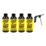 4 Lts Super Body Negro Base Agua + Pistola Aplicacion Oferta