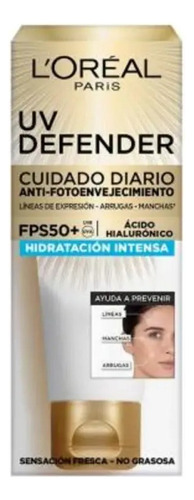 Crema Anti-fotoenvejecimiento L'oréal Fps50 Hidratación 40 G