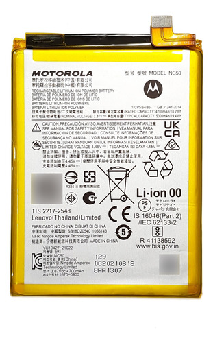 Bateria Moto G41 Xt2167 G32 Xt2235 Motorola Nc50 Original