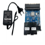 Gigabit Placa Rede Metro Gbic 1000m A / B + 4xrj45 Com Fonte