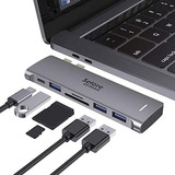 Hub Usb C 6 En 1 Para Macbook Pro/macbook Air M1 2020 2019 2