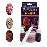 Kit Mágico Slug Maquiagem De Terror Halloween Zumbi Feridas