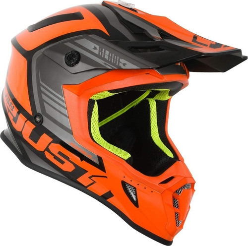 Casco Motocross Just1 J38 Blade Orange/black En Teo Motos