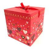 Caja De Regalo Sorpresa Desayuno Plegable 22cm Corazón 5134