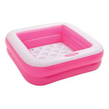 Piscina Infantil Inflável Quadrada - Rosa - 57 Litros Intex