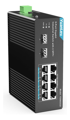 Conmutador Ethernet Industrial Yuanley De 8 Puertos Gigabit 