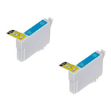 2x Cartucho Tinta Compativel Epson T133  Tx120 Tx420 Ciano