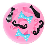 Molde Silicona Mostacho Corbatín Bigote Corbata Fondant  