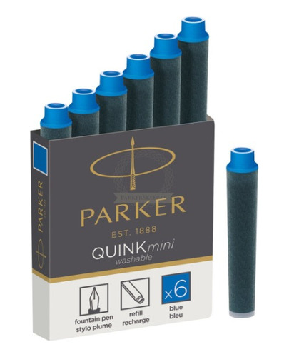 Tinta Pluma Fuente Parker (cartridges Cortos) - Blue