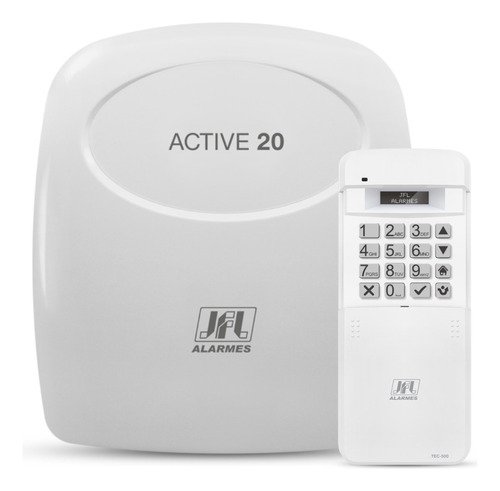 Central Alarme Monitorado Jfl Active 20 Com Teclado Tec 500