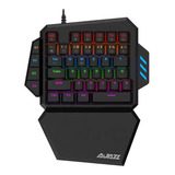 Teclado Mecánico De Una Mano Rgb Switch Blue - Ajazz Ak039h