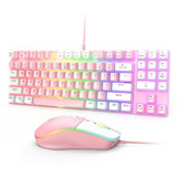 Teclado Y Mouse Rgb Mecánico G26-gw916 Onikuma Color Del Teclado Rosa