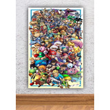 Cuadro Decorativo Super Smash Bros Para Gamer De 1 Pieza