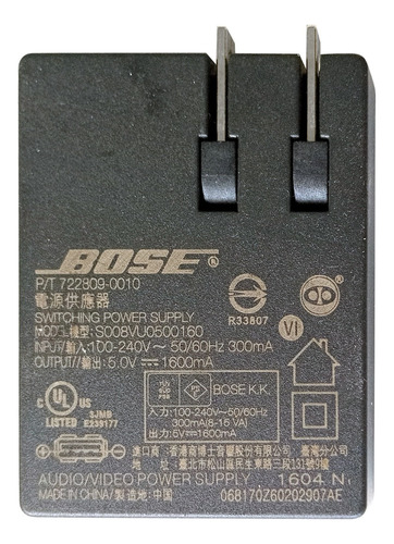 Cargador Bose Usb S008vu0500160 Soundlink - 5v 1600ma - C4