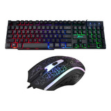 Kit Teclado Y Mouse Gamer Simil Mecanico - Combo Pc Notebook