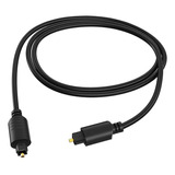 Cable Optico Audio Video Fibra Optica 1,5 M Grueso Flexible