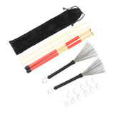 Kit De Baquetas Rute Brush Damper, Juego De Batería, Instrum