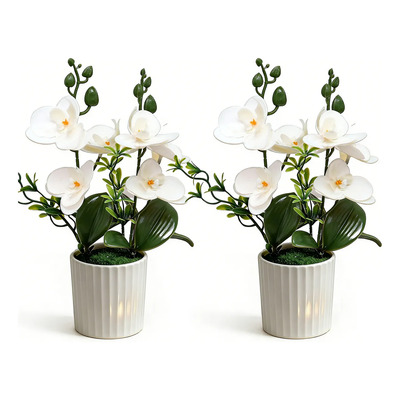 Arreglo Orquídeas Artificiales Decoración 28cm 2pcs Sin Olor | MercadoLibre