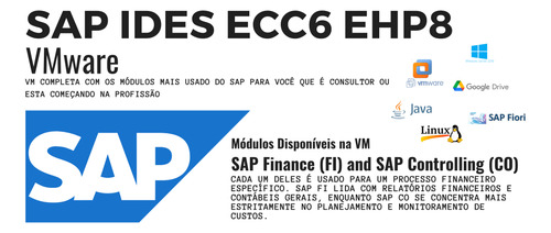 Vm Completa Sap Ides Ecc6 Ehp8 Módulos Financeiros (fi & Co)