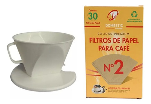 Pack Portafiltro N2 + Filtro Papel 30 Unidades N2 Domestic