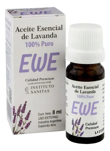 Ewe Aceite Esencial De Lavanda 100% Puro Relajante Calmante