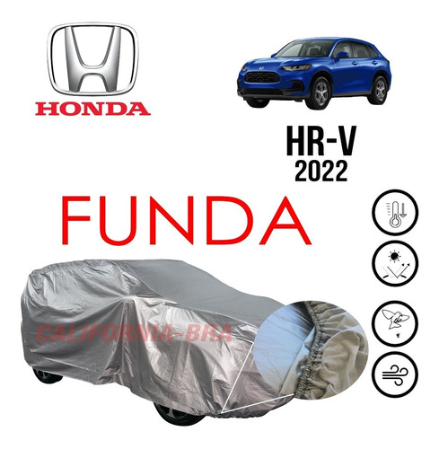 Funda Cubierta Lona Afelpada Cubre Honda Hr-v Hrv 2022