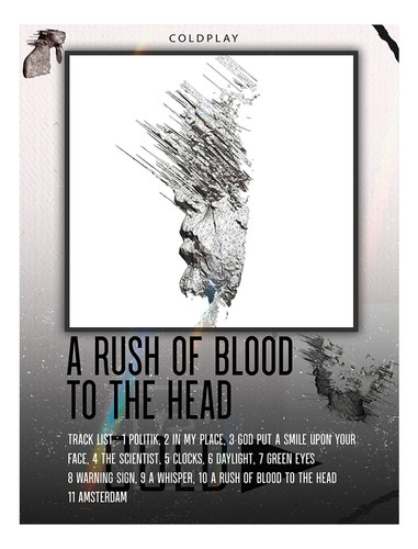 Poster Papel Fotografico Coldplay Rush Blood To Head 45x30