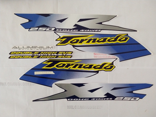 Faixa Adesivo Xr 250 Tornado 01 02 Azul Frete Free Br