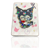 Espejo De Bolsillo Maquillaje Relieve Brillantina Kuromi