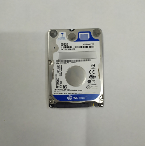 Disco Duro Interno Wd Blue 500 Gb Wd5000lpvx 5400 Rpm 