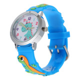 Reloj Azul Con Forma De Dinosaurio Para Niños Pequeños