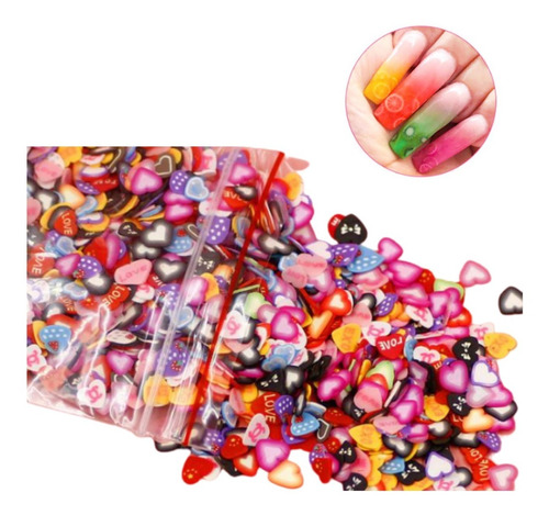 Fimo Para Encapsular Uñas - Glitter 1000 Un