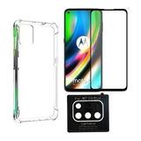 Kit Capa Case + Pelicula + Lente Camera Para Moto G9 Plus