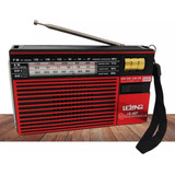 Rádio Com Lanterna Retro Portátil Com Bateria Recarregável