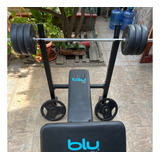 Combo Banca Blu Fit 6 Discos De 10 Libras+2 Discos De 10 K